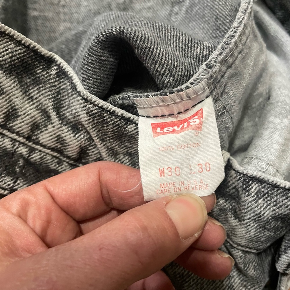 VTG Men’s Levi’s 505 Black Tab Acid Wash Jeans sz 30x30 - Picture 7 of 9